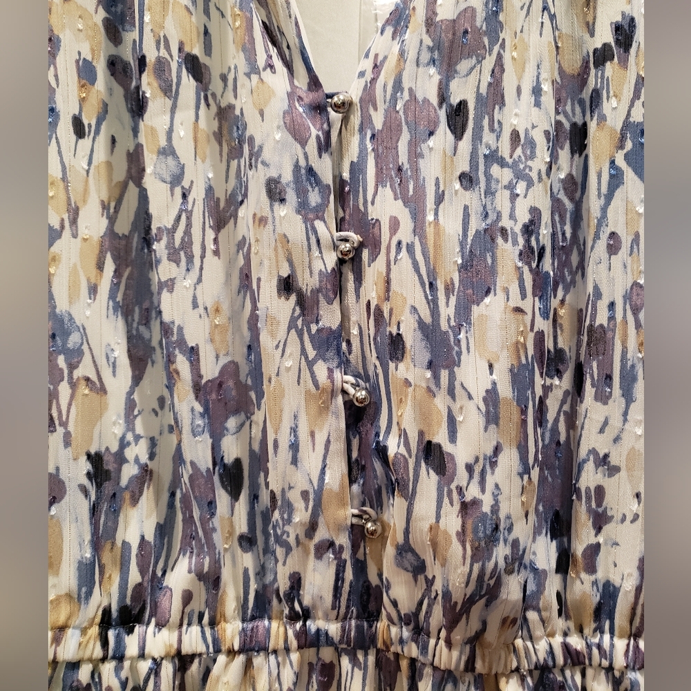 White House Black Market NWT size 2 Petite watercolor print dress - Picture 2 of 8